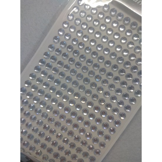 Стразы самоклеющиеся 6 мм на блистере (260 шт), цена за упаковку